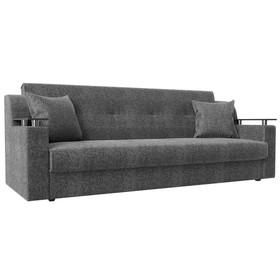 Прямой диван «Сенатор», механизм книжка, рогожка, цвет серый