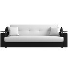 Прямой диван «Сенатор», механизм книжка, экокожа, цвет белый / чёрный - Фото 2