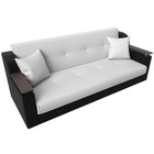 Прямой диван «Сенатор», механизм книжка, экокожа, цвет белый / чёрный - Фото 6