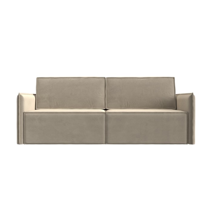 Диван прямой «Либерти», механизм еврокнижка, микровельвет, цвет бежевый - Фото 1