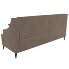 Прямой диван «Марк», велюр, цвет бежевый / коричневый - Фото 6