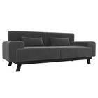 Прямой диван «Мюнхен», велюр, цвет серый - фото 298402671