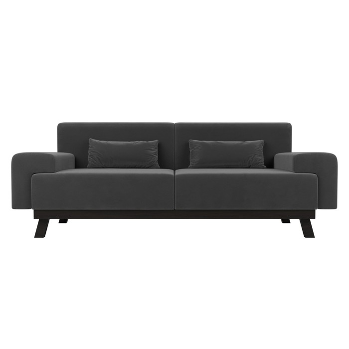 Прямой диван «Мюнхен», велюр, цвет серый - фото 1885590557