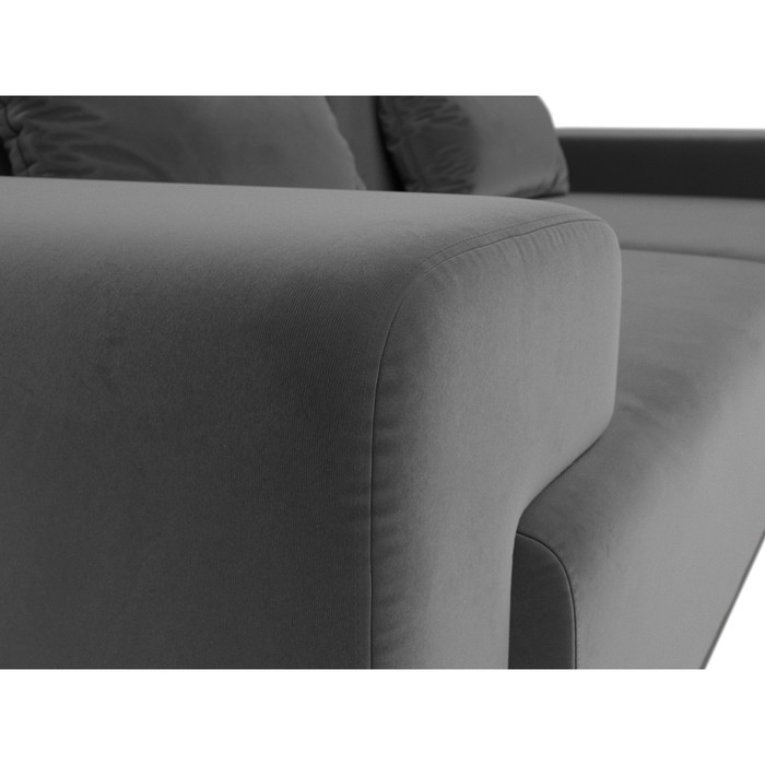 Прямой диван «Мюнхен», велюр, цвет серый - фото 1885590559