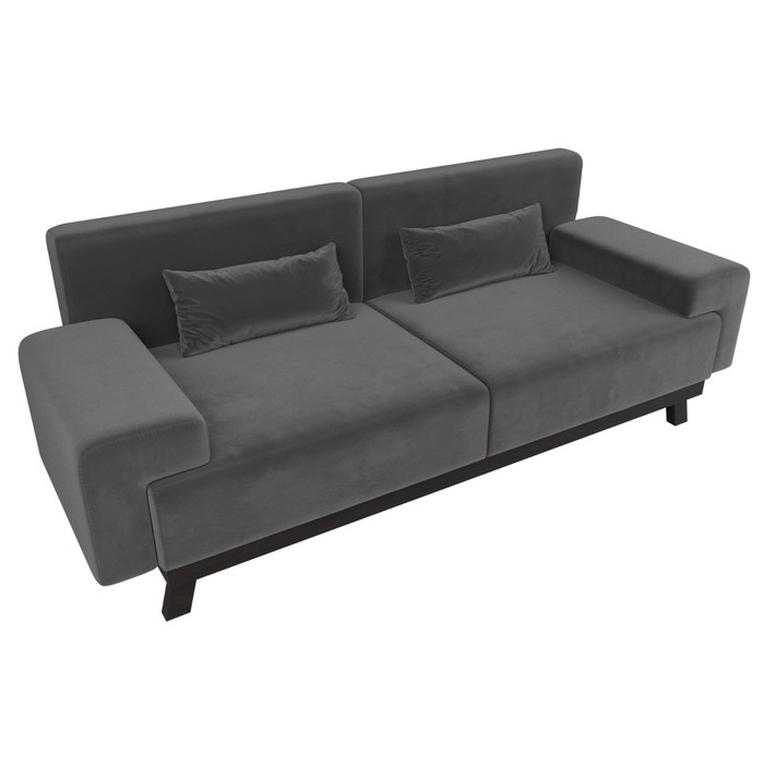 Прямой диван «Мюнхен», велюр, цвет серый - фото 1885590560