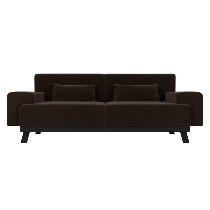 Прямой диван «Мюнхен», микровельвет, цвет коричневый - фото 1885590573