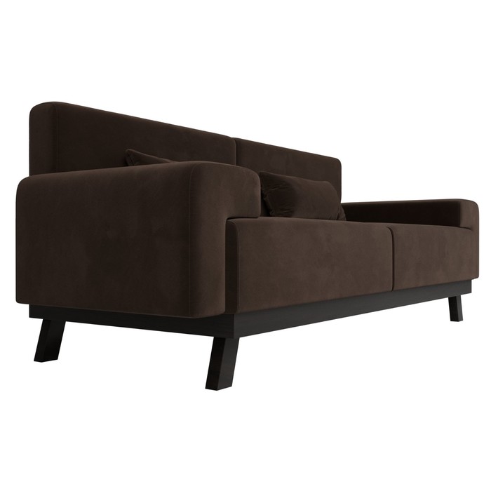 Прямой диван «Мюнхен», микровельвет, цвет коричневый - фото 1885590574