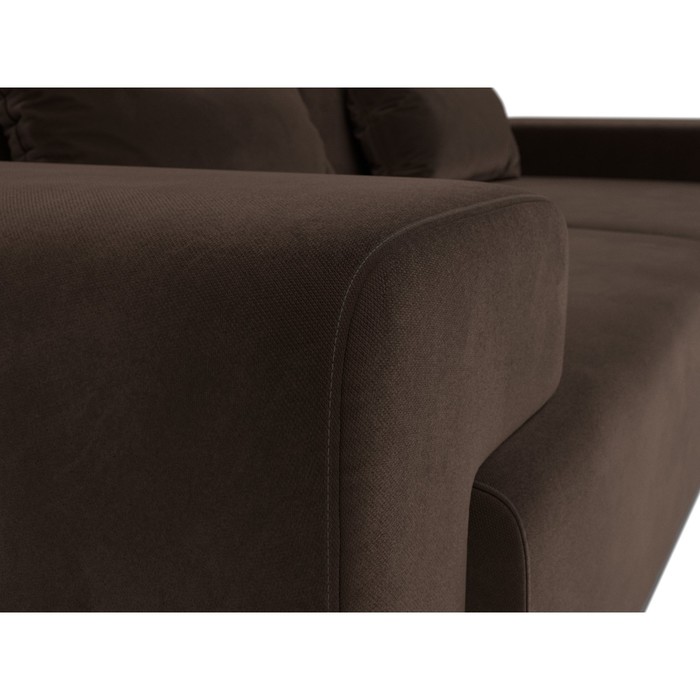 Прямой диван «Мюнхен», микровельвет, цвет коричневый - фото 1885590575
