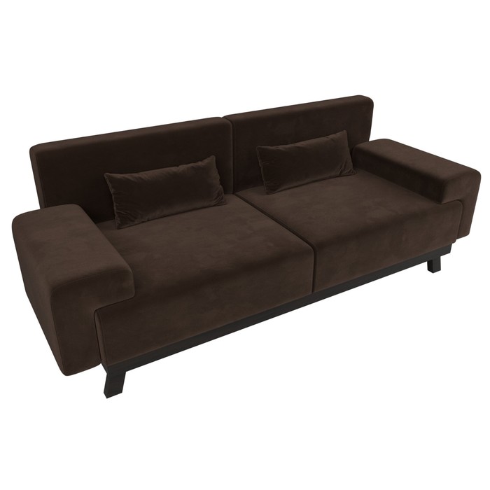 Прямой диван «Мюнхен», микровельвет, цвет коричневый - фото 1885590577