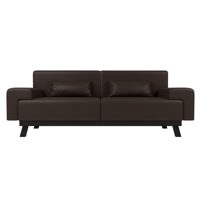 Прямой диван «Мюнхен», экокожа, цвет коричневый - фото 1911899805