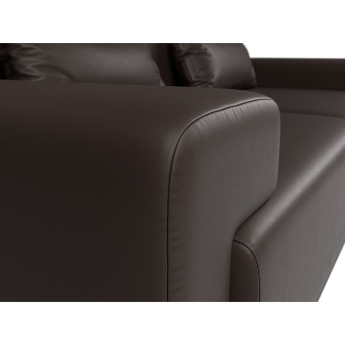 Прямой диван «Мюнхен», экокожа, цвет коричневый - фото 1911899807