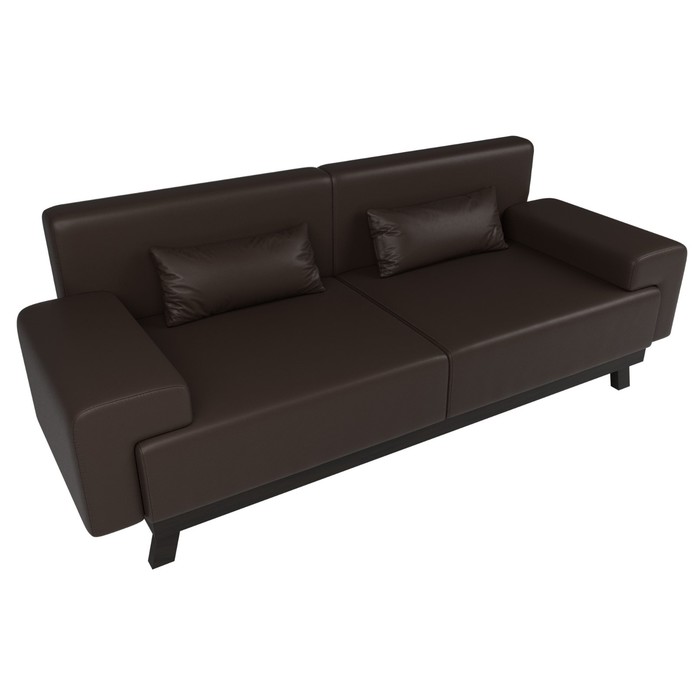 Прямой диван «Мюнхен», экокожа, цвет коричневый - фото 1911899808