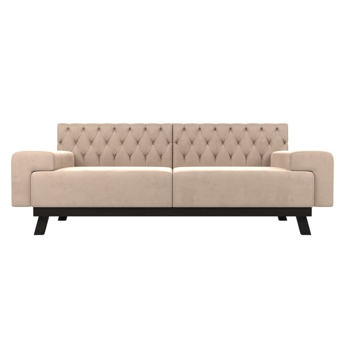 Прямой диван «Мюнхен Люкс», велюр, цвет бежевый - фото 1884119512