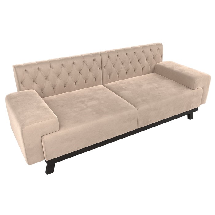 Прямой диван «Мюнхен Люкс», велюр, цвет бежевый - фото 1884119515