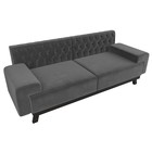 Прямой диван «Мюнхен Люкс», велюр, цвет серый - Фото 5