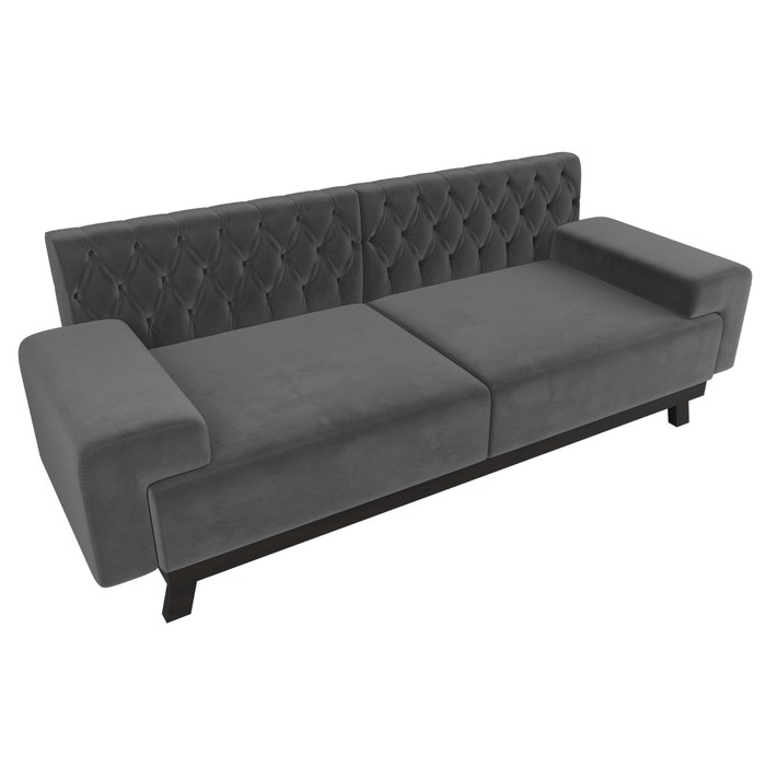 Прямой диван «Мюнхен Люкс», велюр, цвет серый - фото 1885590622