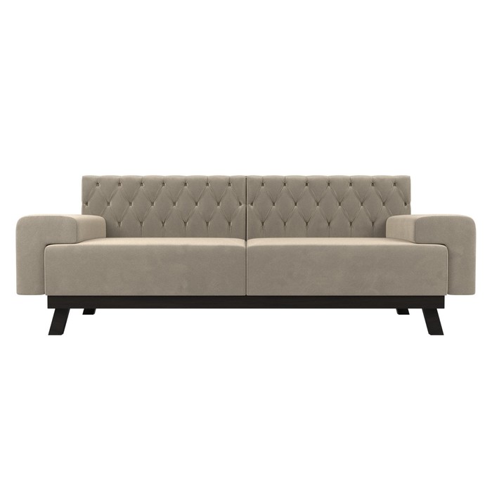 Прямой диван «Мюнхен Люкс», микровельвет, цвет бежевый - фото 1885590627