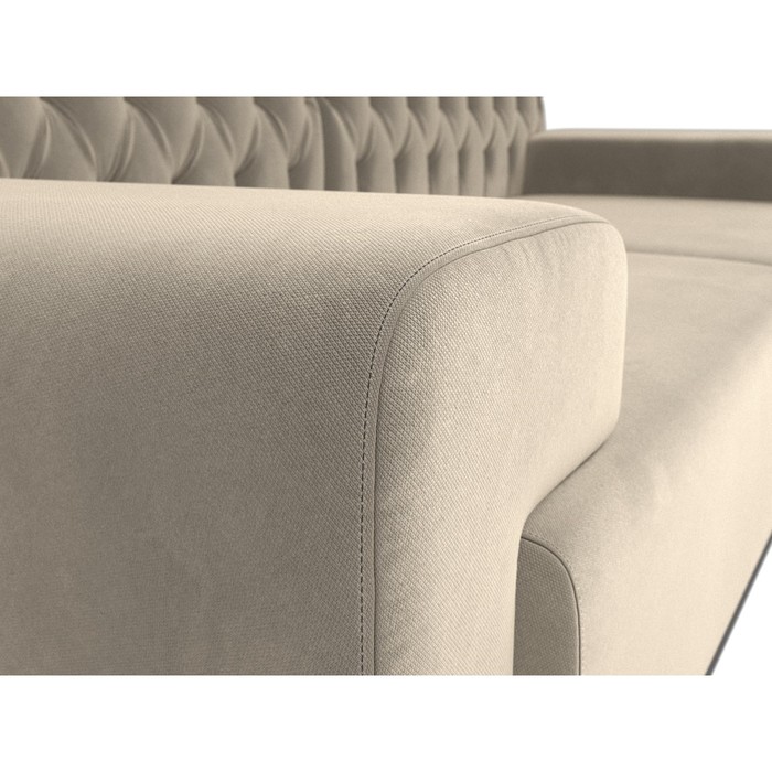 Прямой диван «Мюнхен Люкс», микровельвет, цвет бежевый - фото 1885590629