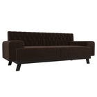 Прямой диван «Мюнхен Люкс», микровельвет, цвет коричневый - фото 298402749