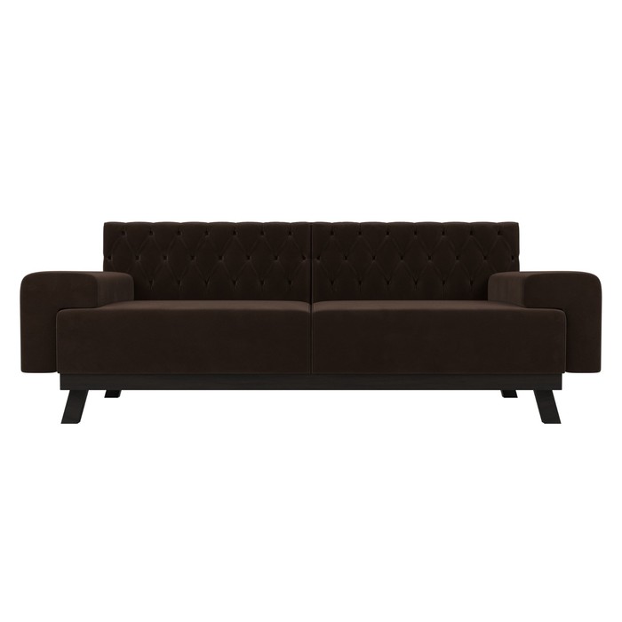 Прямой диван «Мюнхен Люкс», микровельвет, цвет коричневый - фото 1885590635