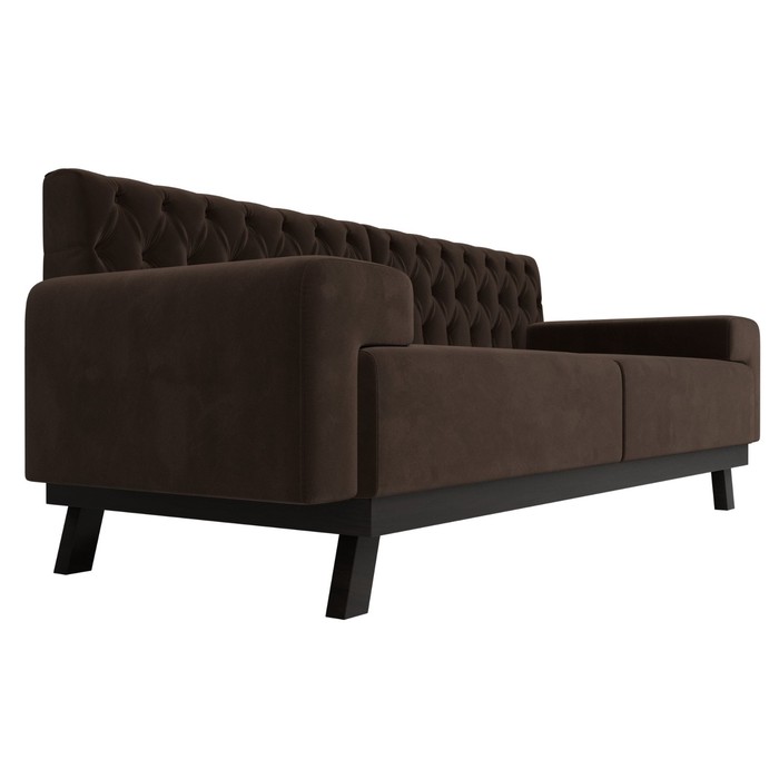Прямой диван «Мюнхен Люкс», микровельвет, цвет коричневый - фото 1885590636