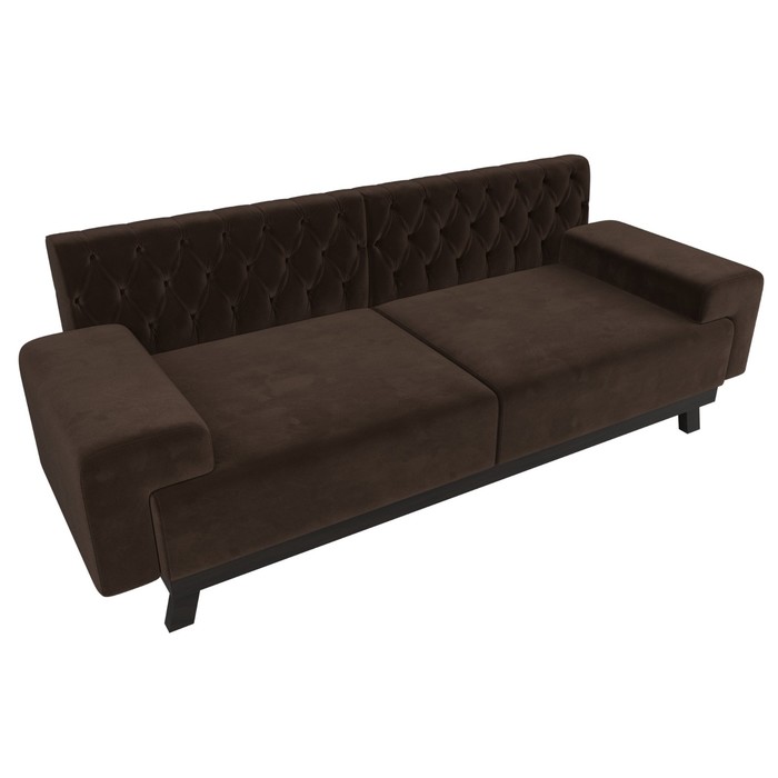 Прямой диван «Мюнхен Люкс», микровельвет, цвет коричневый - фото 1885590638