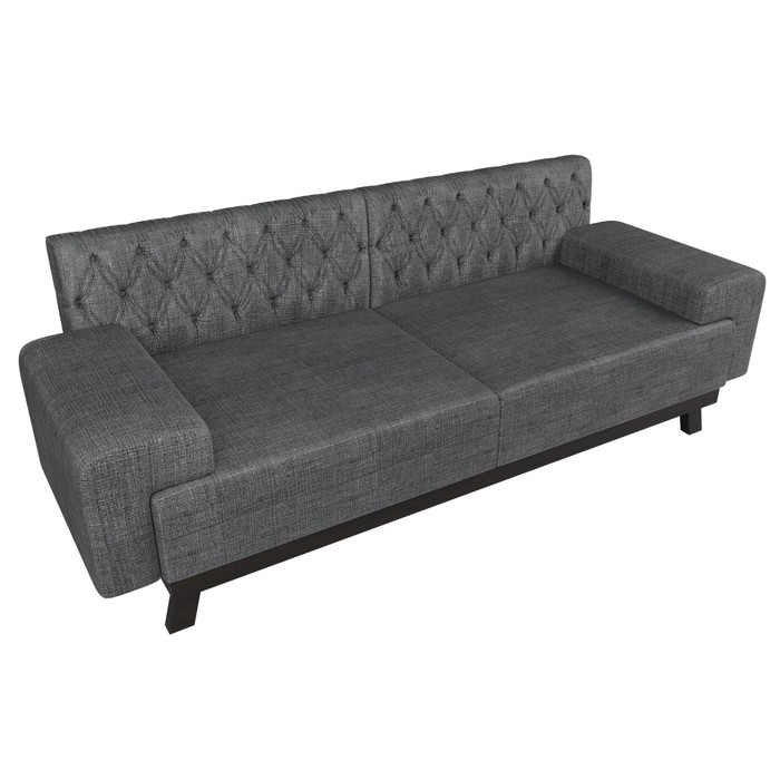 Прямой диван «Мюнхен Люкс», рогожка, цвет серый - фото 1884119555