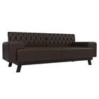 Прямой диван «Мюнхен Люкс», экокожа, цвет коричневый - фото 298402780