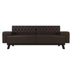 Прямой диван «Мюнхен Люкс», экокожа, цвет коричневый - Фото 2