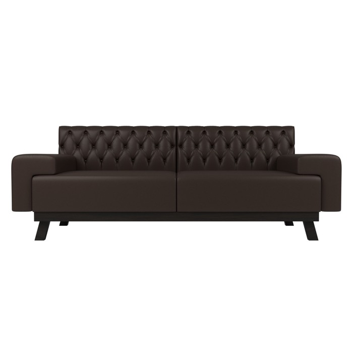 Прямой диван «Мюнхен Люкс», экокожа, цвет коричневый - фото 1885590666