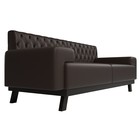 Прямой диван «Мюнхен Люкс», экокожа, цвет коричневый - Фото 3