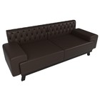 Прямой диван «Мюнхен Люкс», экокожа, цвет коричневый - Фото 5