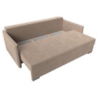 Прямой диван «Сайгон», механизм еврокнижка, велюр, цвет бежевый - Фото 2