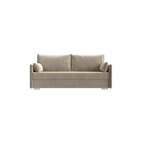 Прямой диван «Сайгон», механизм еврокнижка, микровельвет, цвет бежевый