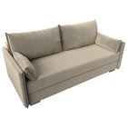 Прямой диван «Сайгон», механизм еврокнижка, микровельвет, цвет бежевый - Фото 1