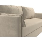 Прямой диван «Сайгон», механизм еврокнижка, микровельвет, цвет бежевый - Фото 6