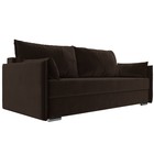 Прямой диван «Сайгон», механизм еврокнижка, микровельвет, цвет коричневый - Фото 5