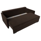 Прямой диван «Сайгон», механизм еврокнижка, микровельвет, цвет коричневый - Фото 2