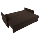 Прямой диван «Сайгон», механизм еврокнижка, микровельвет, цвет коричневый - Фото 3