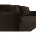 Прямой диван «Сайгон», механизм еврокнижка, микровельвет, цвет коричневый - Фото 6