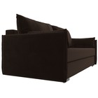 Прямой диван «Сайгон», механизм еврокнижка, микровельвет, цвет коричневый - Фото 7