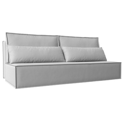 Прямой диван «Фабио Лайт», механизм еврокнижка, экокожа, цвет белый