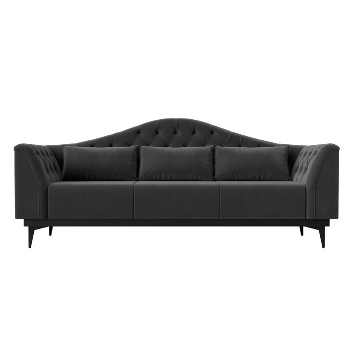 Прямой диван «Флорида», велюр, цвет серый - фото 1885590681