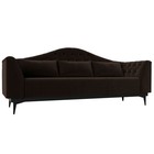 Прямой диван «Флорида», микровельвет, цвет коричневый - фото 298402811
