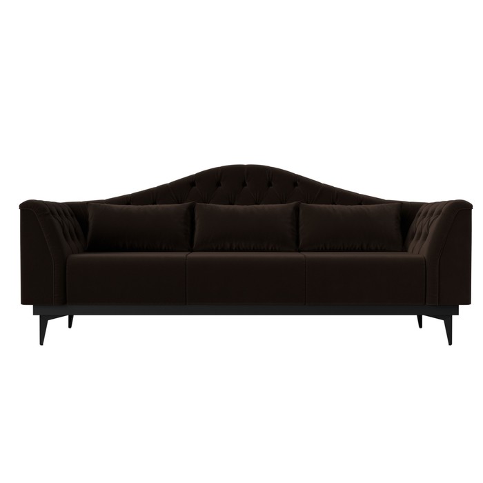 Прямой диван «Флорида», микровельвет, цвет коричневый - фото 1911899898