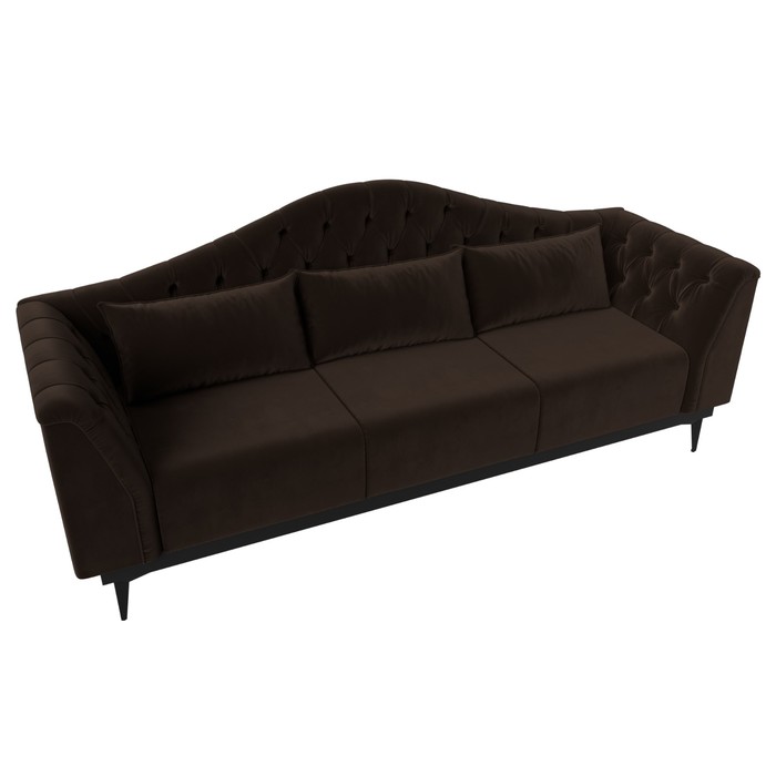 Прямой диван «Флорида», микровельвет, цвет коричневый - фото 1911899901