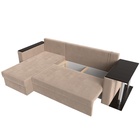 Диван угловой «Атланта лайт», левый угол, механизм еврокнижка, велюр, цвет бежевый - Фото 11
