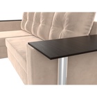 Диван угловой «Атланта лайт», левый угол, механизм еврокнижка, велюр, цвет бежевый - Фото 7