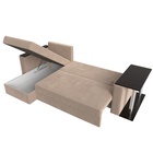 Диван угловой «Атланта лайт», левый угол, механизм еврокнижка, велюр, цвет бежевый - Фото 10