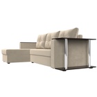 Диван угловой «Атланта лайт», левый угол, механизм еврокнижка, микровельвет, цвет бежевый - Фото 6